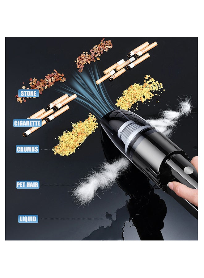 Generic Portable Car Vacuum Cleaner High Power Corded Handheld Vacuum DC 12V Auto Mini Pet Hair Vacuum with 14.8FT Power Cord Washable Filter for Wet and Dry Use Black 30.0x10.5x10.0cm  - Image 4