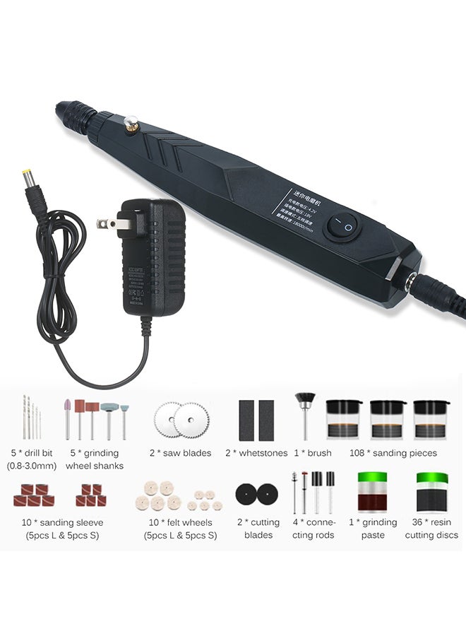 Mini Portable Multi-Functional Electric Grinder Black - Image 1