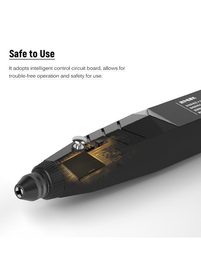 Mini Portable Multi-Functional Electric Grinder Black - Image 3