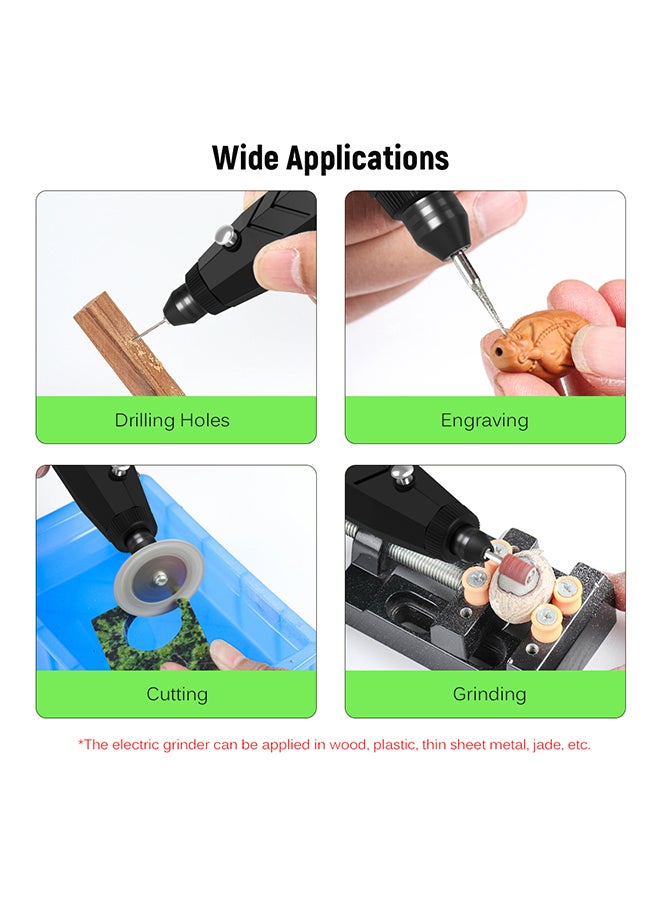 Mini Portable Multi-Functional Electric Grinder Black - Image 5