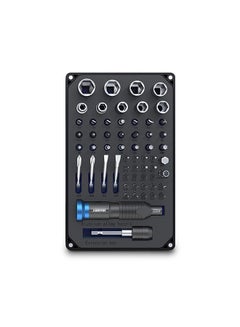 JAKEMY 60-in-1 Multifunctional Professional Screwdriver Set with Fine Quality S-2 Driver Bit DIY Repairing Tool Screw Driver Kit for Laptop Glasses Mobile Phone Multicolour 17.4x10.5x3.4cm