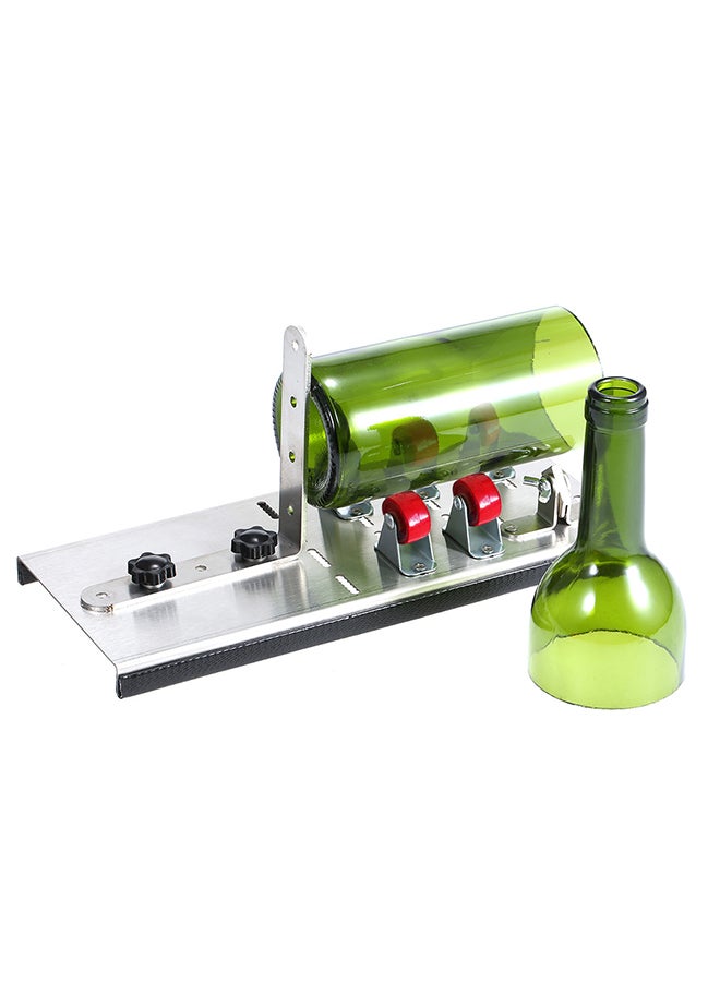 Stainless Steel Glass Bottle Cutter DIY Tool Wine Beer Bottles Cutting Tool with Five Wheels Cutting Machine Silver 30.0x16.0x5.0cm  - Image 2