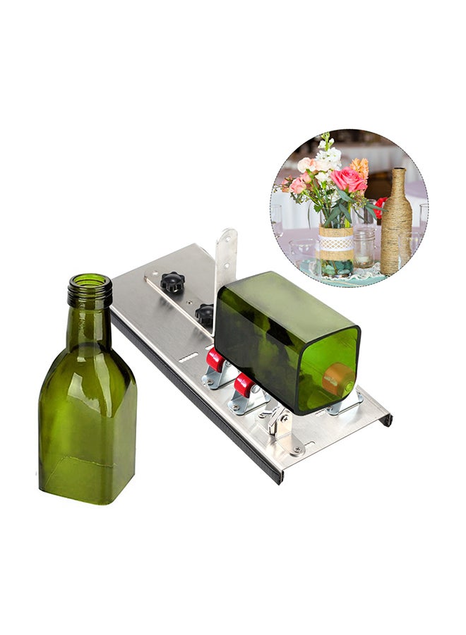 Stainless Steel Glass Bottle Cutter DIY Tool Wine Beer Bottles Cutting Tool with Five Wheels Cutting Machine Silver 30.0x16.0x5.0cm  - Image 3