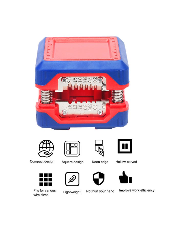 Multi-purpose Portable Wire Stripper Cable Cutter Stripping Tool Red 7.0x6.5x5.0cm  - Image 4