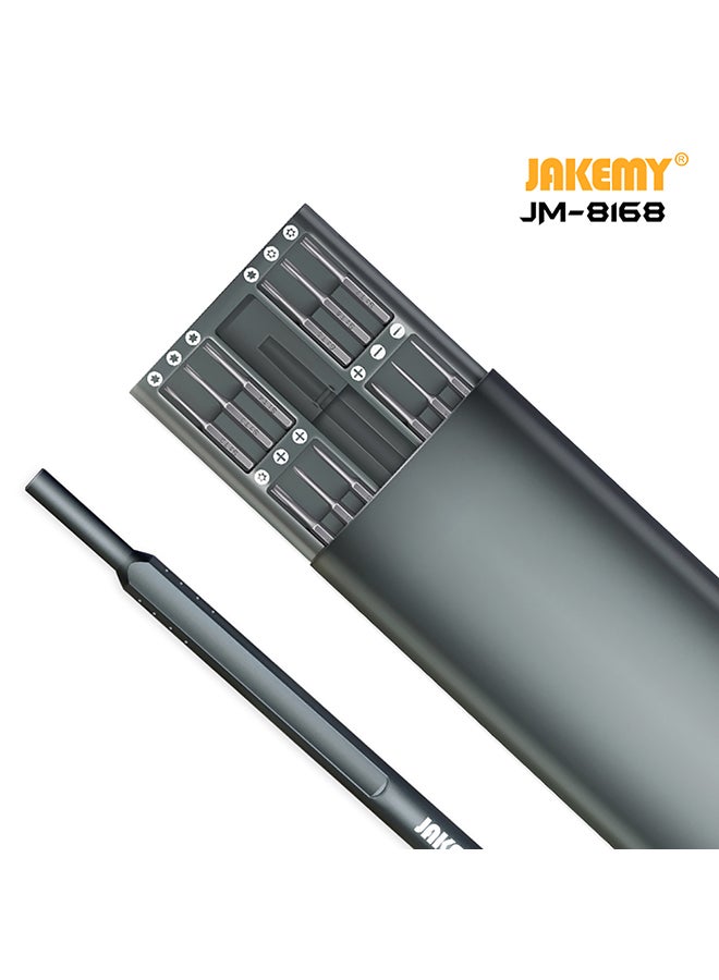 Generic - JAKEMY 24 in 1 Screwdriver Set S-2 Bits Precision Magnetic Screw-driver Bit Screw Driver DIY Repair Tool Kit Electronic Maintenance for iPhone Mobile Phone Tablets Watch PC Laptop Digital Camera JM-8168 Black 19.0x8.7x2.0cm - Image 1