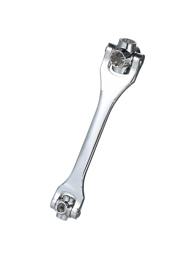 Multi-Function 52-in-1 Socket Wrench Spanner Works with Spline Bolts Torx Square Damaged Bolts Adjustable Ratchet Wrench Silver 25.0x5.2x4.0cm  - Image 2