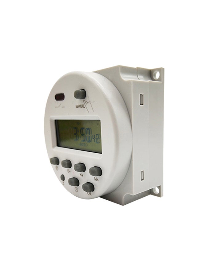 Generic - Digital Programmable Timer Switch Countdown Mini Time Control Switch Timer Controller Automatic Switch-ons and-offs 12V White 7.0x7.0x5.0cm - Image 1