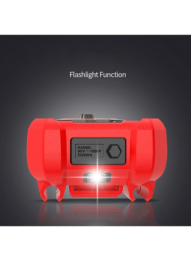 HABOTEST HT118A Digital Multimeter Auto Range Multi-meter 6000 Counts True RMS Measuring AC/DC Voltage Current Resistance Capacitance Frequency Temperature NCV Test Diode with LCD Backlight Flashlight Black & Red 20.5x13.0x6.0cm