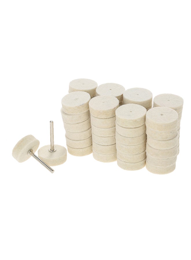 Generic 129pcs Abrasive Polishing Wheel Polishing Tools Wool Felt Metal Surface Buffing Accessories Rotary Tool White 16.0x12.0x3.0cm  - Image 2