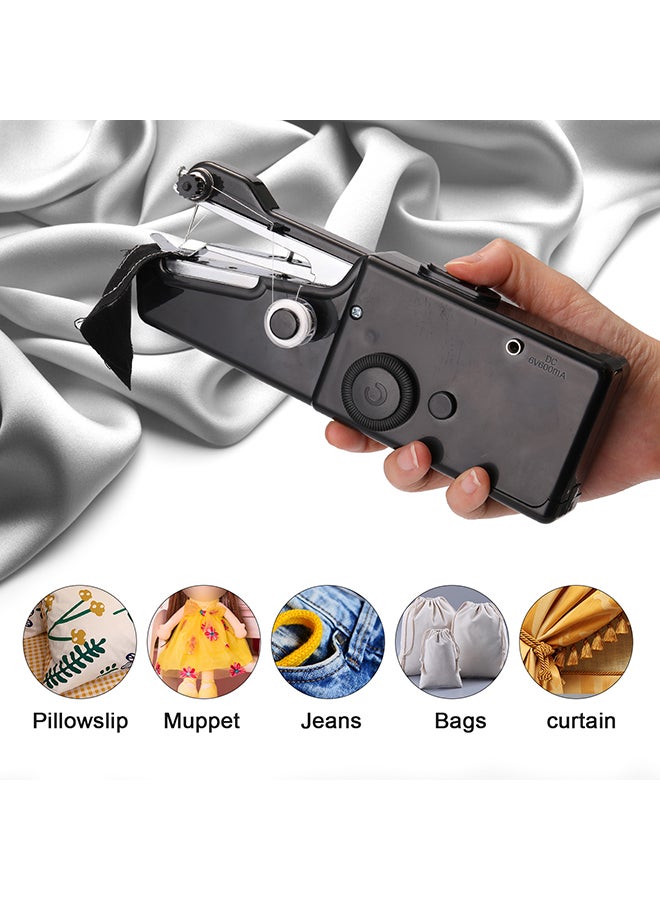Portable Sewing Machine Mini Handheld Sewing Machine Electric Stitch Household Tool for Fabric Clothing Kids Cloth White 25.0x15.0x5.0cm  - Image 4