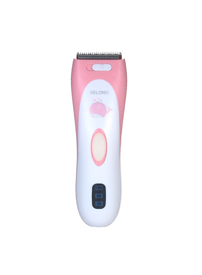 Hair Trimmer Set Washable Electric Hair Cutter Rechargeable Hair Clipper Low Noise Skin Care For Babies Kids With Comb Accessories RT-B218 Pink Pink 22.0x16.5x5.5cm - Image 1