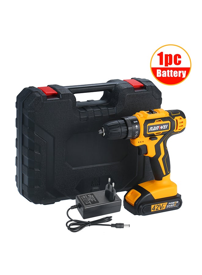 2-Speed Cordless Drill Driver Li-ion Battery Fast Charger 25+1 Clutch Max 35Nm Torque Variable Speed with LED Light Drilling for Walls Bricks Wood Metal multicolor 31.0x24.0x8.0cm  - Image 5
