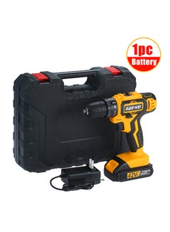 2-Speed Cordless Drill Driver Li-ion Battery Fast Charger 25+1 Clutch Max 35Nm Torque Variable Speed with LED Light Drilling for Walls Bricks Wood Metal multicolor 31.0x24.0x8.0cm