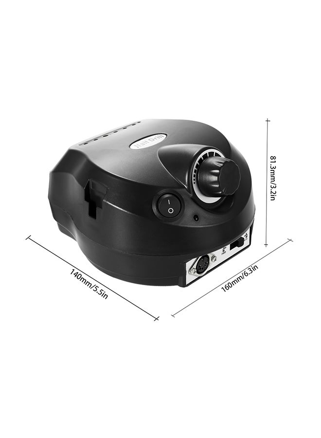 NKX - Professional Electric Nail Drill Machine 30000RPM E-file Electric Nail File Grinder Polisher Kit Manicure Pedicure Drill for Acrylic Gel Nails  EU Plug Black Black - Image 1