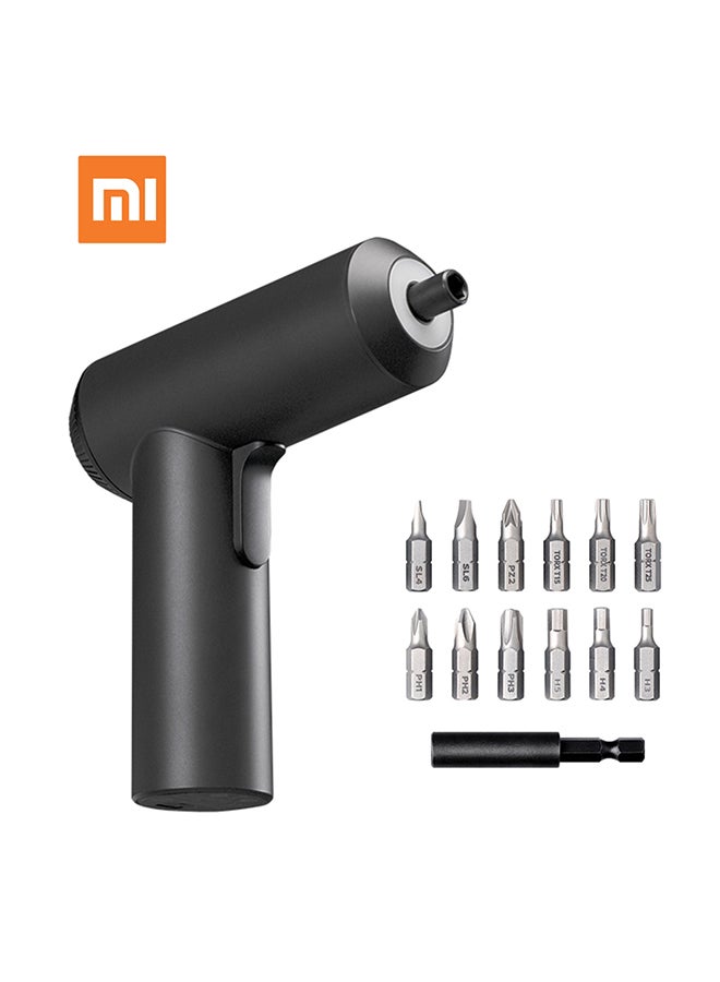 Generic Xiao-mi Mijia Cordless Rechargeable Screwdriver Li-ion Electric Screwdriver with 12PCS S2 Screw Bits Black 16.5x16.5x6.0cm  - Image 1