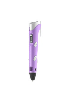 Generic Digital Display Intelligent 3D Printing Pen High Temperature 3D Graffiti Painting Pens with USB Cable Purple  - Image 2
