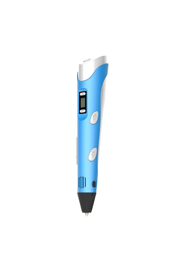 Digital Display Intelligent 3D Printing Pen High Temperature 3D Graffiti Painting Pens with USB Cable Blue  - Image 5