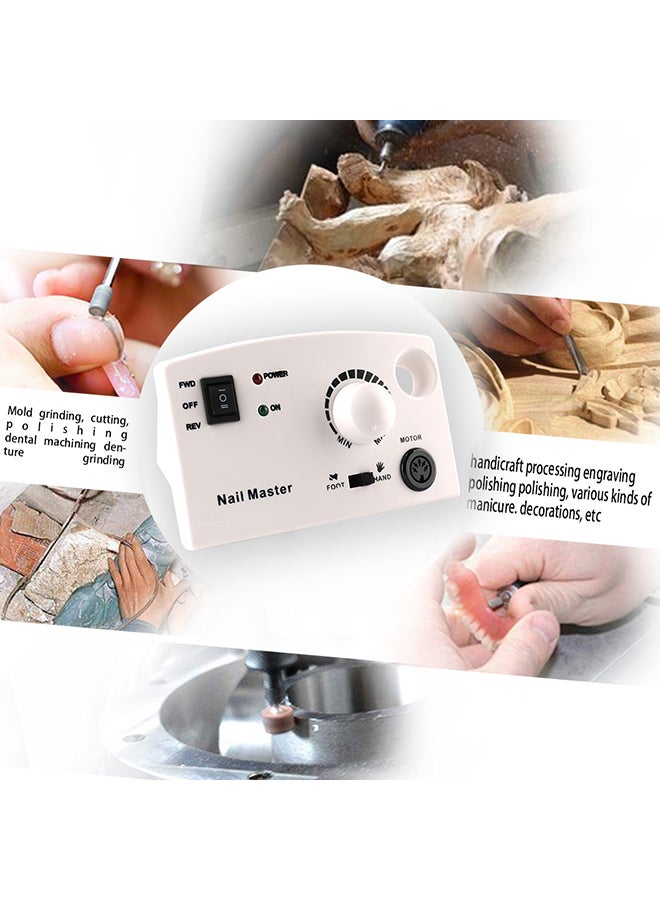 30000rpm High Speed Large-capacity Professional Electric Nail Art Drill Pen Pen Shape Pedicure Nail Polish Tool Feet Care Manicure Machine Pedicure Accessories Gold 24.0x20.0x10.0cm - Image 4