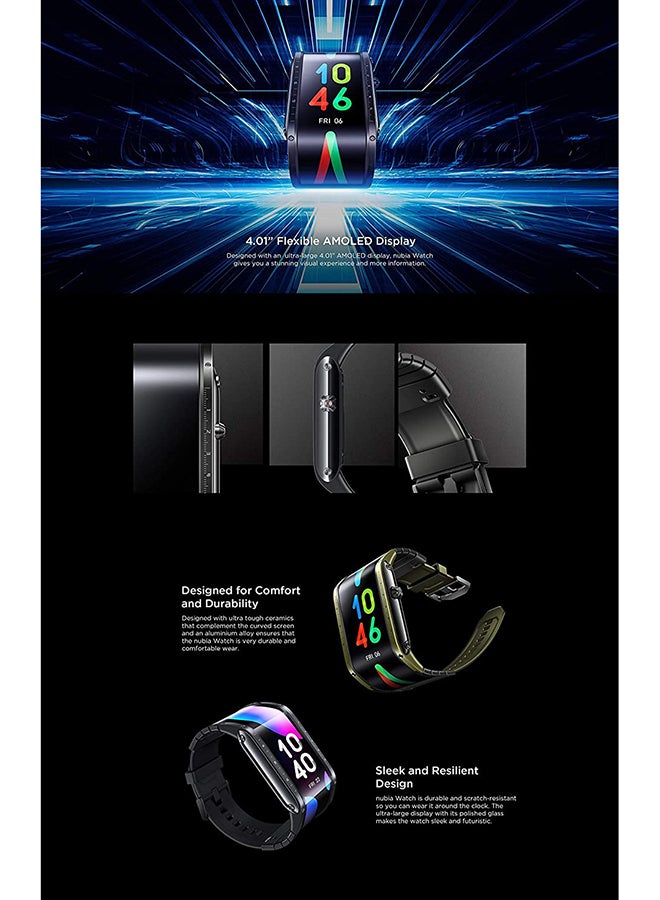 ZTE - SmartWatch Flexible Amoled Display With eSIM Black - Image 1