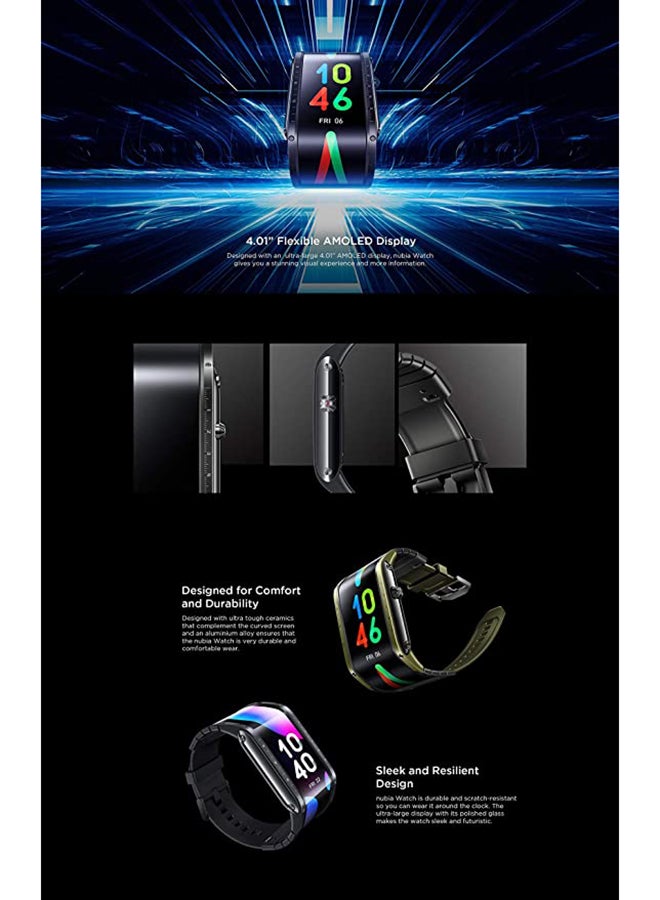 ZTE - SmartWatch Flexible Amoled Display With eSIM Green - Image 1