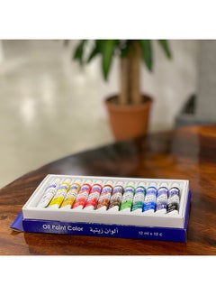 LEENO Oil Paints Finish Set,12 Classic Oil Colors (12 ml) Multicolour  - Image 3