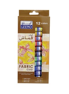 Fabric Paints Finish Set, 12 Classic Fabric Colors (12 ml) Multicolour Multicolour