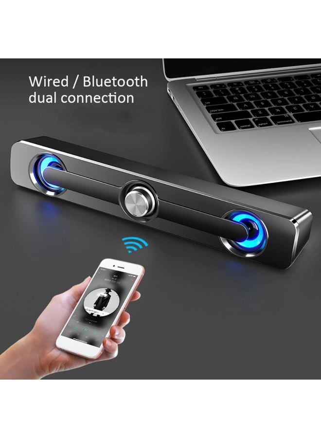 Mini USB Bluetooth Loudspeaker Black/Blue - Image 2