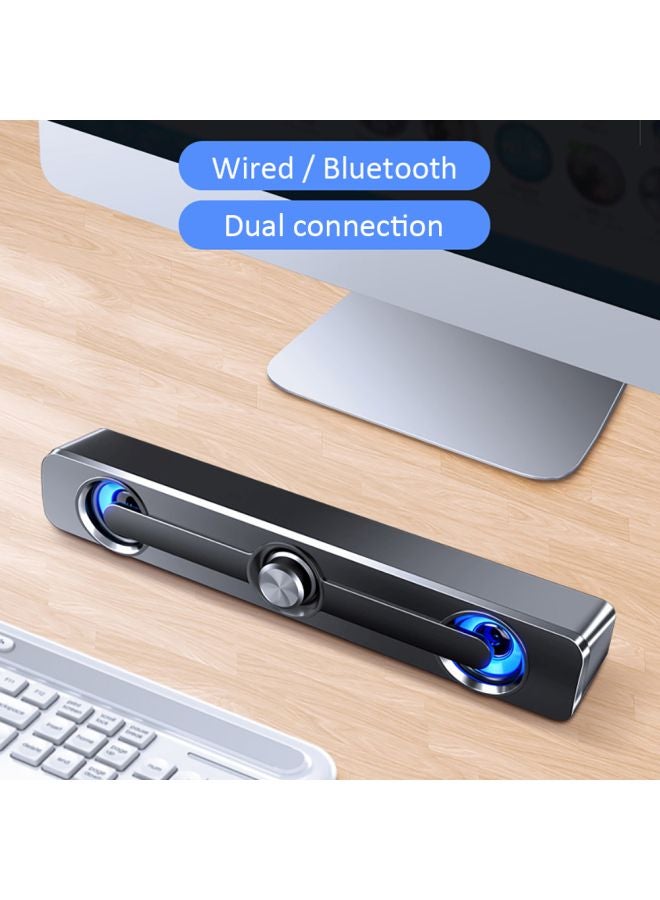 Mini USB Bluetooth Loudspeaker Black/Blue - Image 3