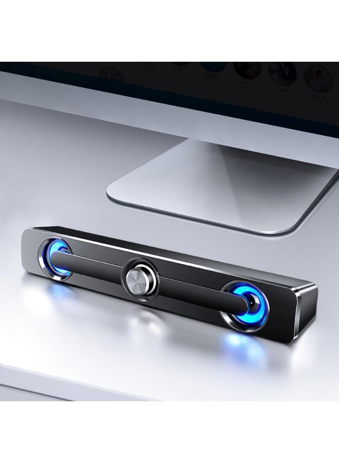 Mini USB Bluetooth Loudspeaker Black/Blue - Image 5