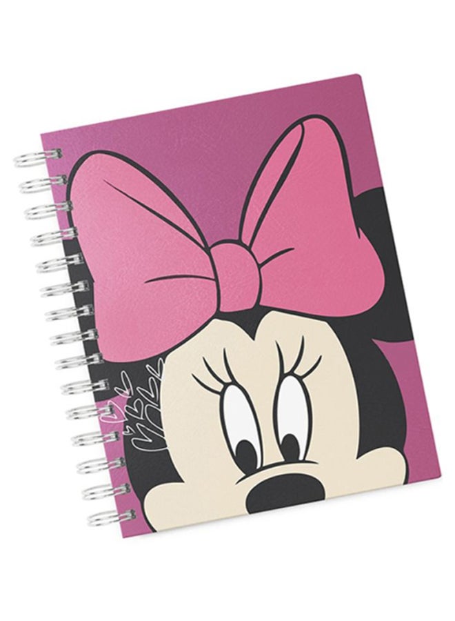 A4 Minnie Mouse Face Hard Notebook Multicolour