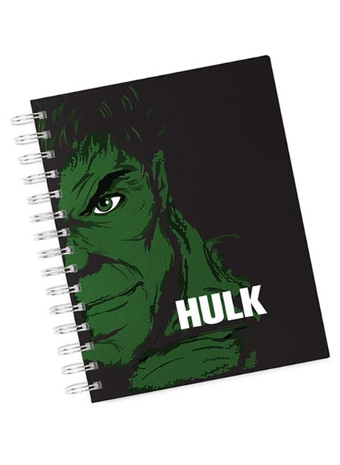 A4 Hulk Retro Cartoon Hard Notebook Green/Black