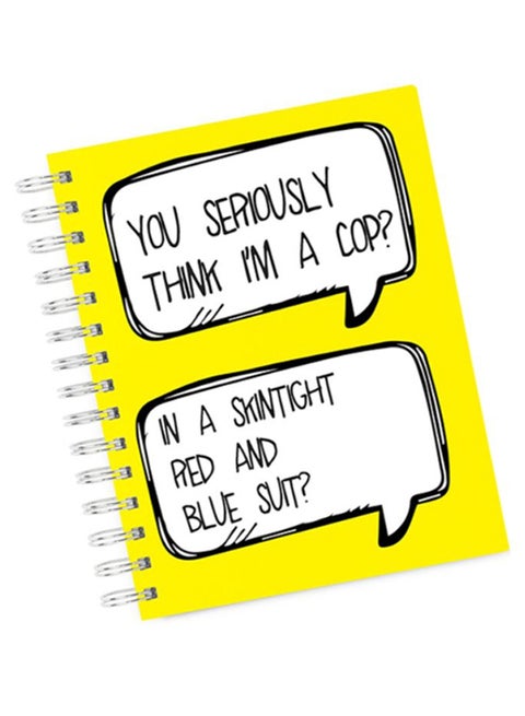 A4 Avenger Funny Hard Notebook Yellow/White/Black