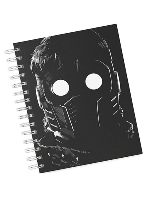 A4 Movie Character Groot Theme Hard Notebook Black/White