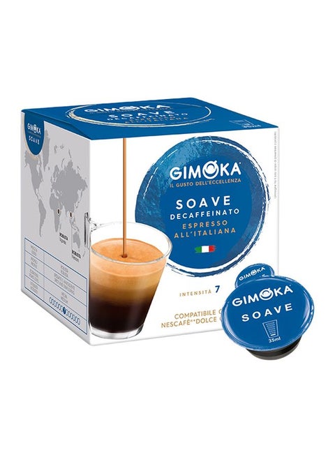 Soave Decaffeinated Dolce Gusto Compatible Espresso Capsules 35ml