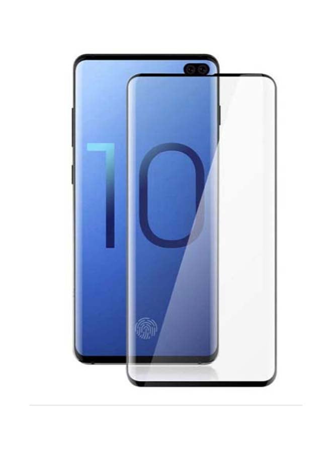 غطاء للحماية واق مع لاصقة للحماية للشاشة لهاتف سامسونج جالاكسي S10+ شفاف - Image 3