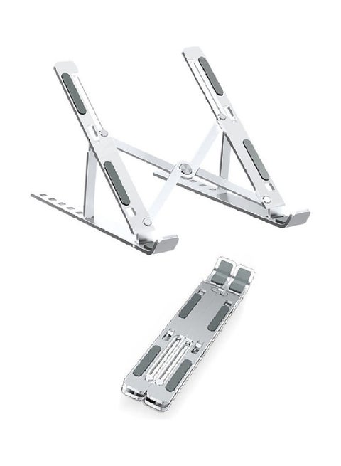 Foldable Laptop Stand 6-Level Adjustable Height Silver