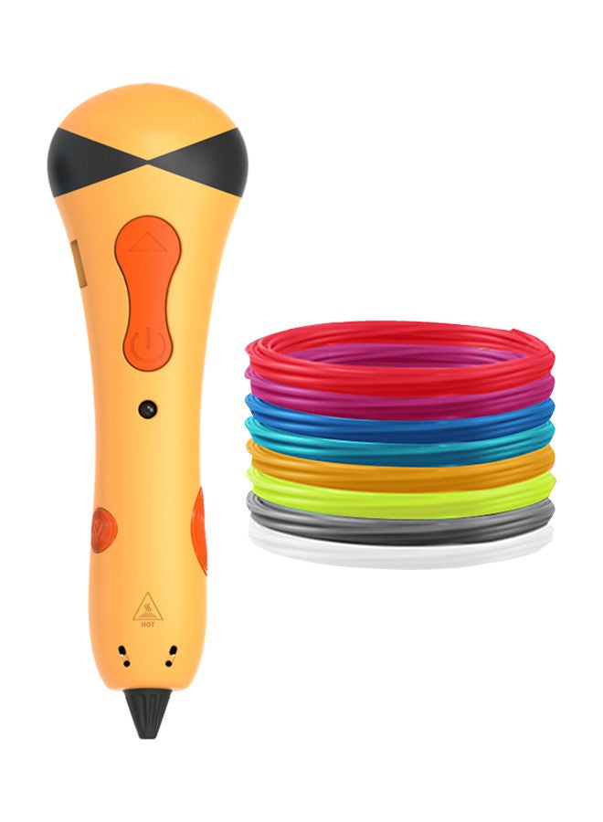 Adjustable Speed 3D Printing Pen Orange - Image 1