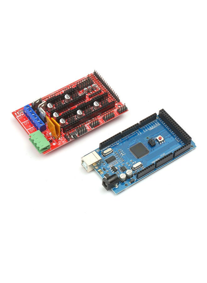 Generic - 3D Printer Controller Kit Includes RAMPS 1.4 2560 R3 Board USB Cable A4988 Stepper Motor Driver with Heatsink for Engraving Machine Multicolor - Image 1