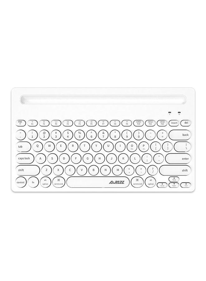 Ajazz Ergonomic 2.4GHz Wireless 79 Keys Dual-Mode Keyboard White