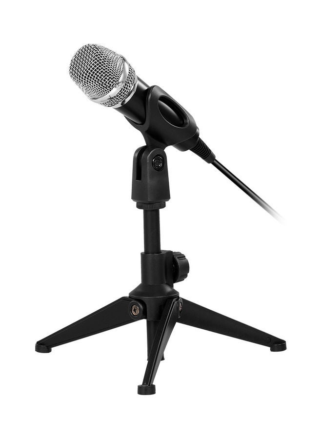 Generic USB Wired Condenser Recording Microphone Kit Karaoke Voice Drive-free with Stand Black  - Image 2