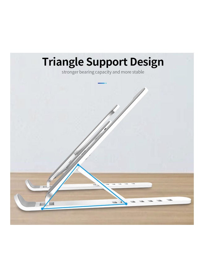 Laptop Tablet Stand 6-level Height Adjustable Folding Portable Office Holder Cooling Bracket for 11-17 Inch Pink - Image 4