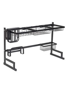 Toshionics Stainless Steel Dish Drying Rack Over Sink Black 85x32x52cm  - Image 1