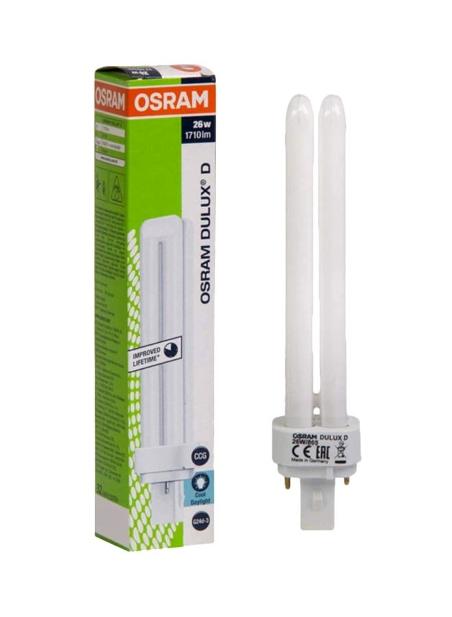 أوسرام Long Lasting Home Decorative High Quality and Durable Fluorescent Lamp Track & Recessed 2 Pin CFL Bulb - 26 Watts white 25.4 x 25.4 x 25.4cm - Image 2