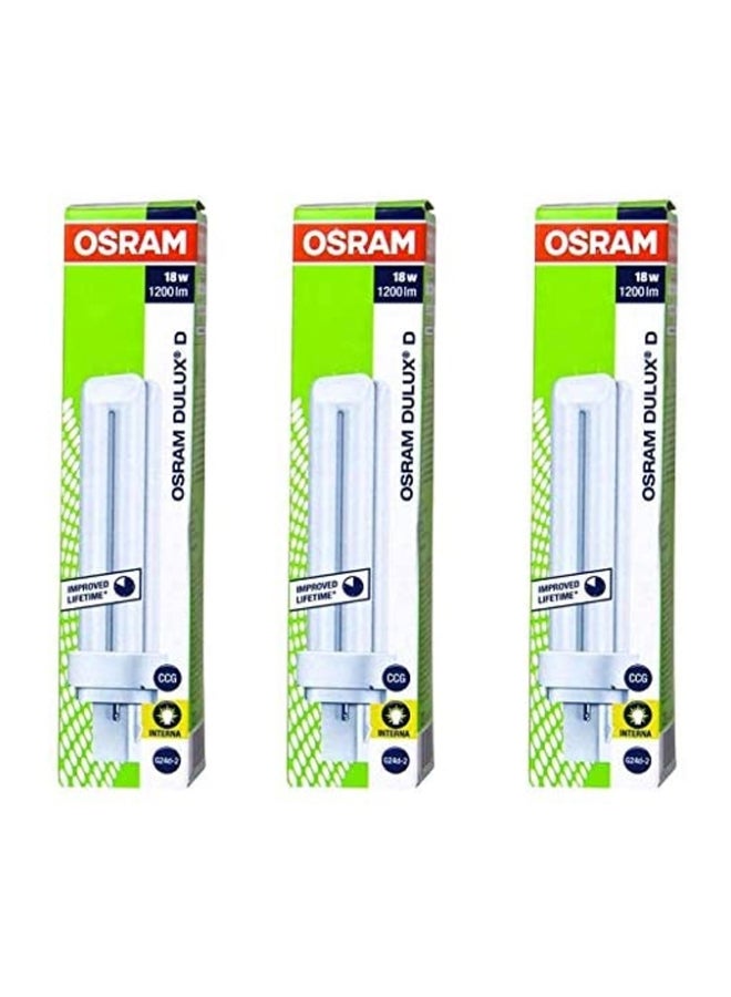 Osram Long Lasting Home Decorative High Quality and Durable Fluorescent Lamp Energy Saver 2 Pin CFL Bulb - 18 W white 25.4 x 25.4 x 25.4cm  - Image 2