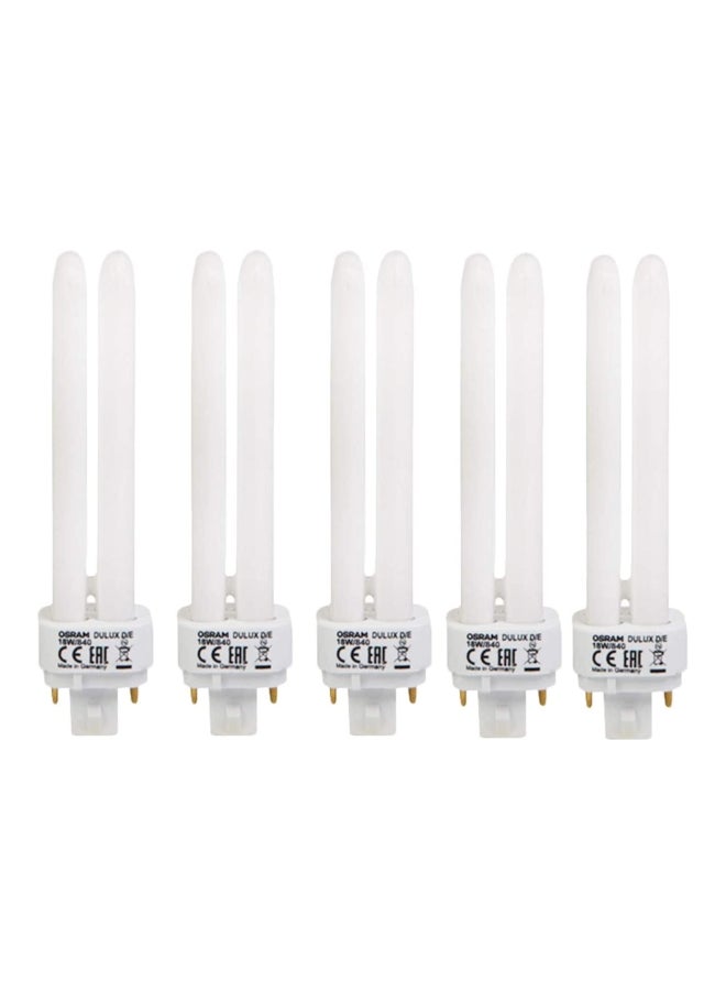 OSRAM Home Decorative High Quality and Durable 18 Watts 4 Pin Day Light CFL Bulb (Pack of 5) white 25.4 x 25.4 x 25.4cm - Image 1