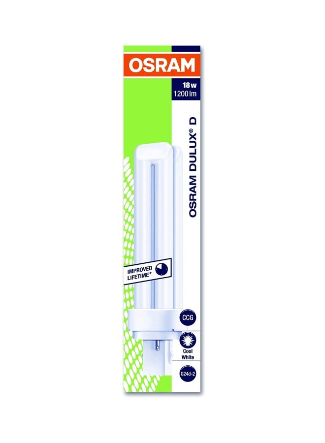 Osram Dulux D Home Decorative Durable Fluorescent Lamp (G24d-2 18W 840 4000K 1200lm) Pack of 3, luminous flux Cool White 26 x 18.1 x 7.5cm  - Image 2
