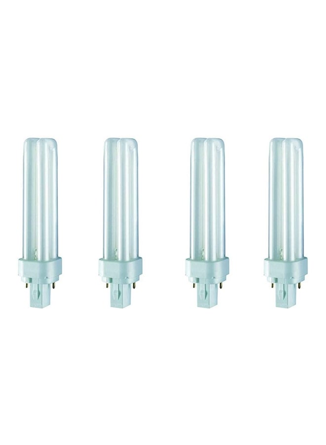OSRAM Dulux D Home Decorative Durable Fluorescent Lamp (G24d-2 18W 840 4000K 1200lm) Pack of 4 Cool White 26 x 18.1 x 7.5cm - Image 1