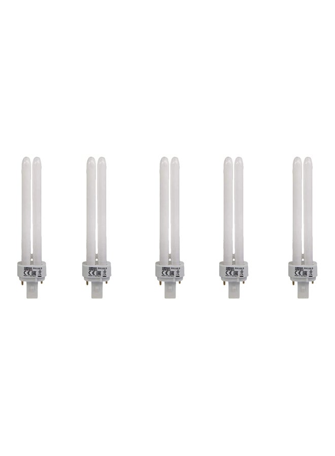 OSRAM Home Decorative High Quality and Durable 26 Watts 2 Pin Day Light CFL Bulb (Pack of 5) white 22.3 x 13.6 x 4.9cm - Image 1