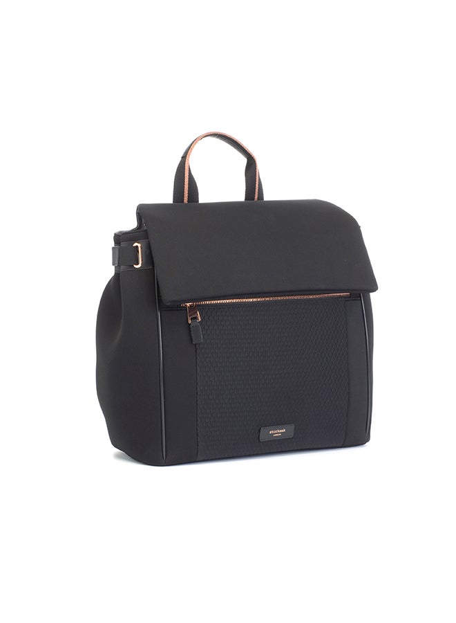 storksak St James Scuba Diaper Bag - Black  - Image 1