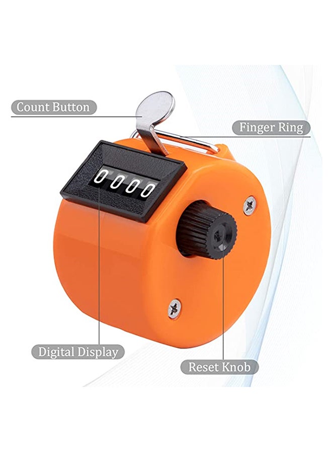 6-Piece 4-Digit Hand Tally Counter Multicolour - Image 3